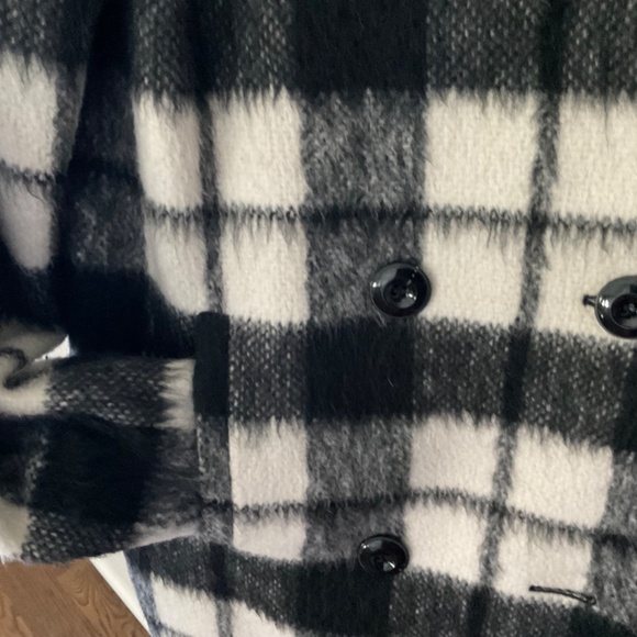 French Connection Oversize Plaid Wool Coat - Size 4 - Picture 5 of 10